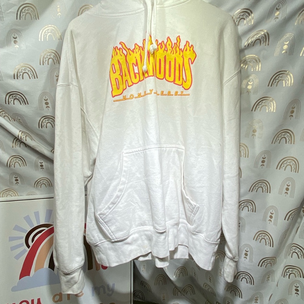 Backwoods White Hoodie Sweatshirt
